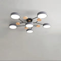 Ceiling light fixture with dimensions and specifications on a gray background