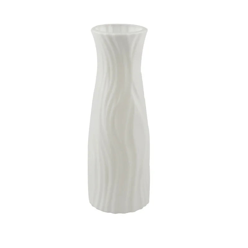 White textured vase on a white background