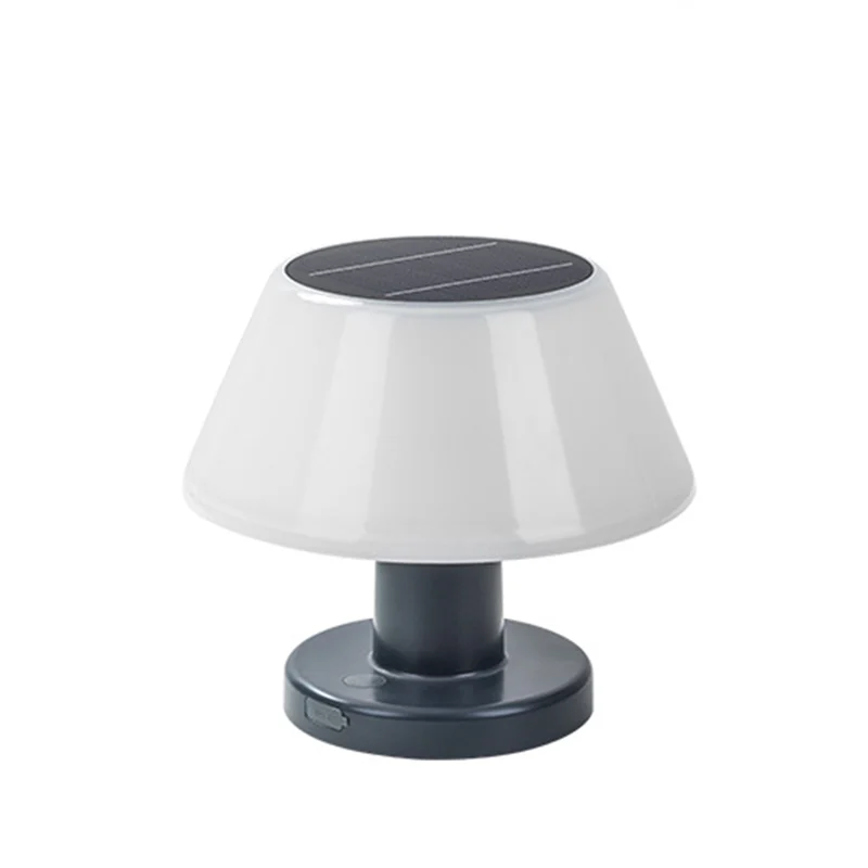 Solar lamp with dimensions indicated on a white background