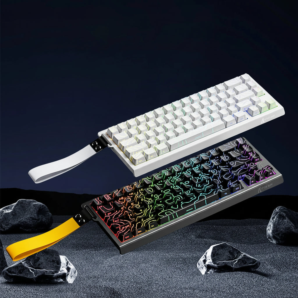 Attack Shark X68HE Magnetic Keyboard with text on a dark background