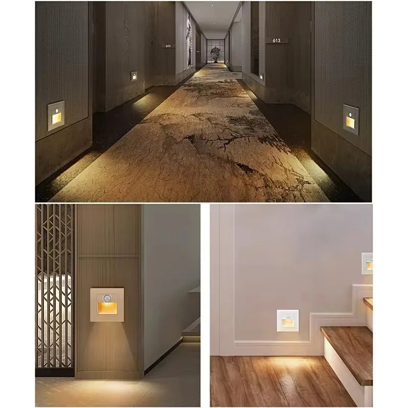 Collage of indoor lighting fixtures in various settings