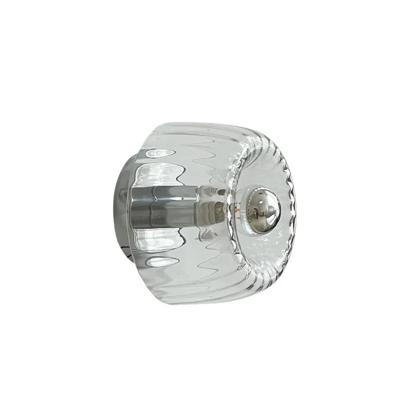 Nordic retro glass wall lamp clear glass – indoor wall sconce light bedroom hallway
