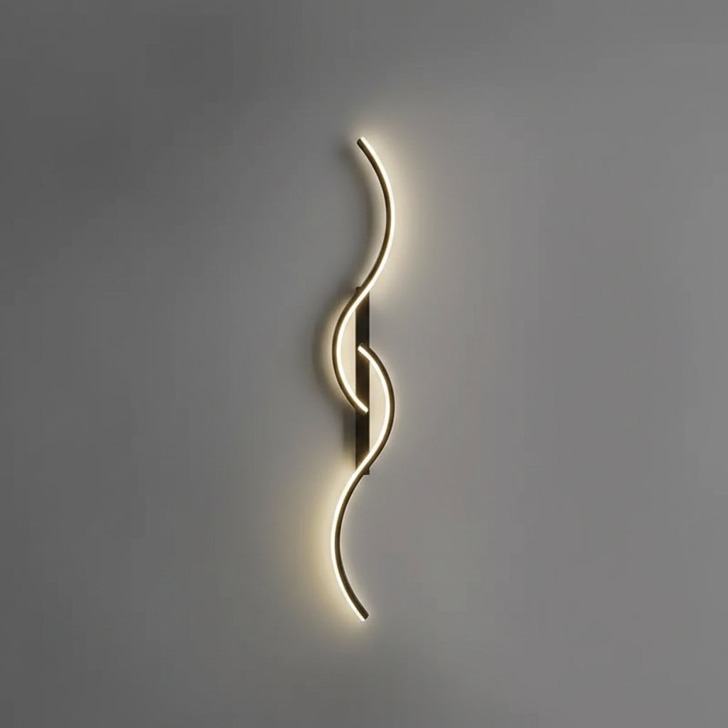 Wall-mounted light fixture with dimensions and specifications on a gray background