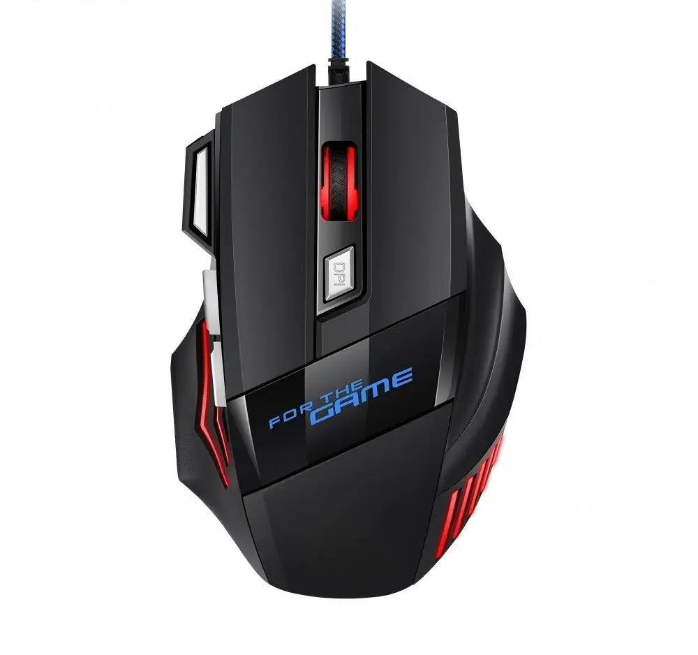 Black gaming mouse with red accents on a white background, featuring the brand 'BEECHIP'.