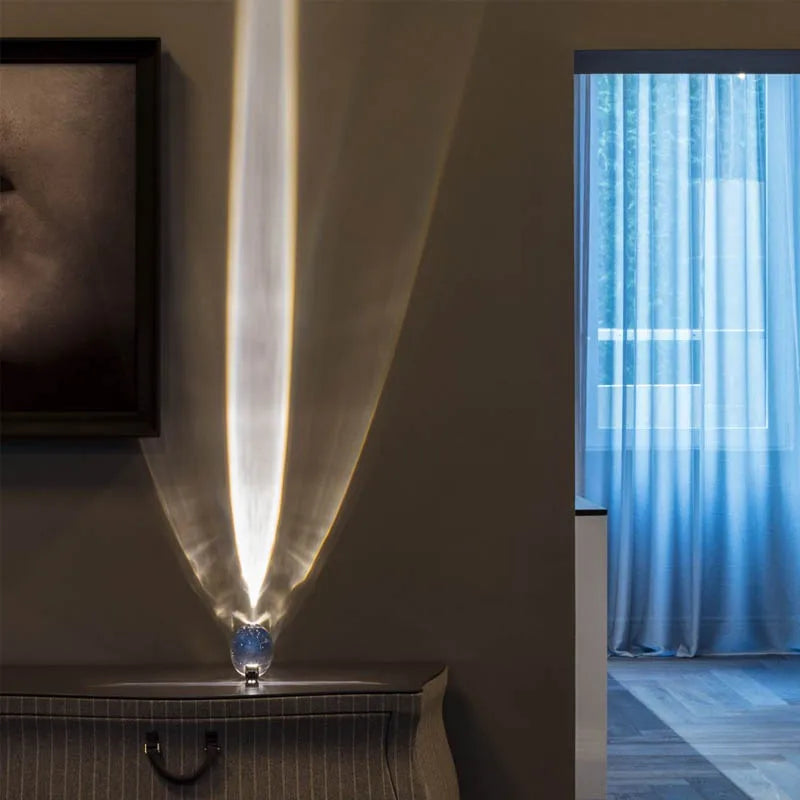 Crystal Eye of the Sky LED table lamp – egg-shaped USB night light with colour films