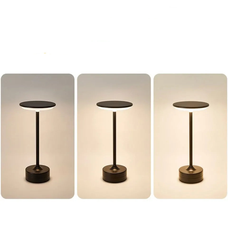 Three-speed color adjustment and stepless dimming of a lamp with three different brightness levels.