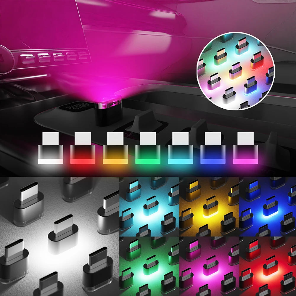 LED light components with color-changing capabilities on a reflective surface.