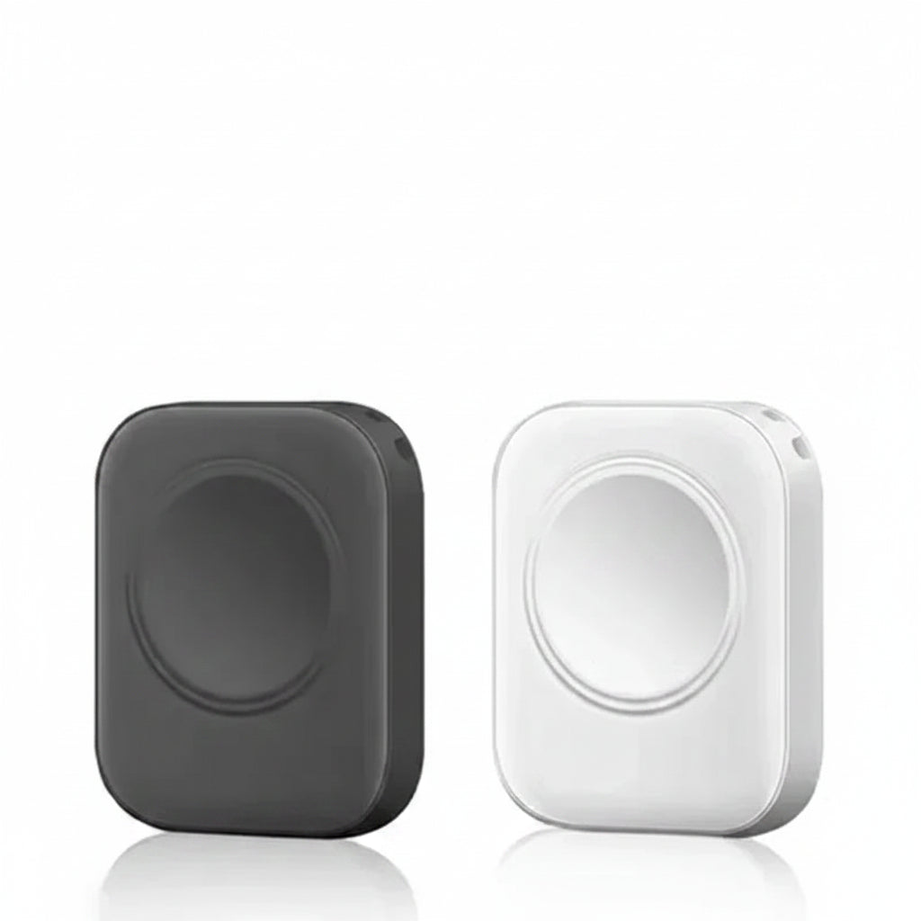 Magnetic wireless chargers for Apple Watch on a white background