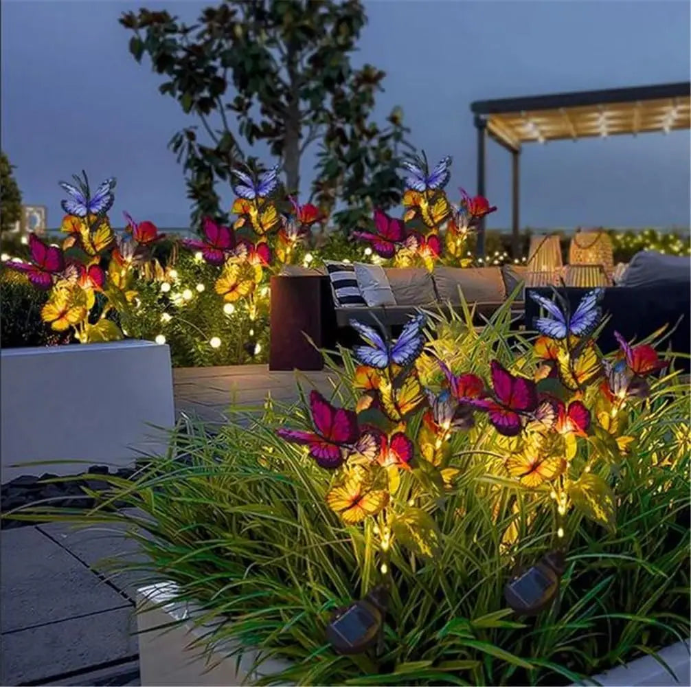 Waterproof solar butterfly lawn light for garden decoration