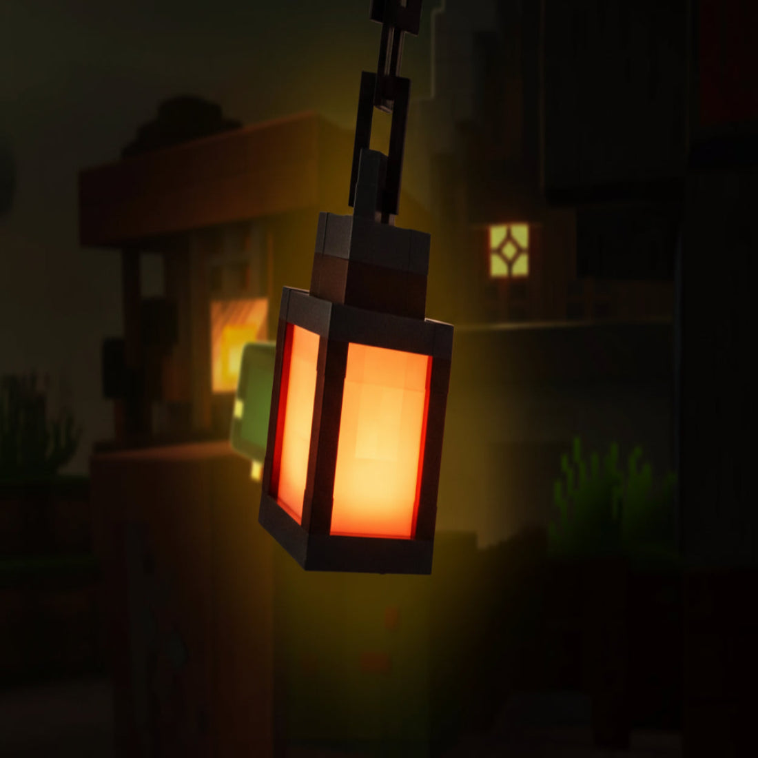 Pixel LED lantern black frame ABS – USB rechargeable portable tabletop lamp CE RoHS certified