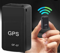GPS tracker with 'GF-07' model number held in a hand, against a black background with 'GPS Tracker' text.