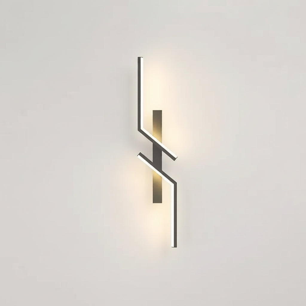 Wall-mounted light fixture with specifications on a gray background