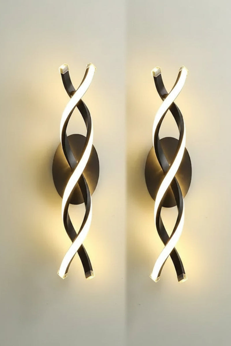 Modern wall lights with black and white design 