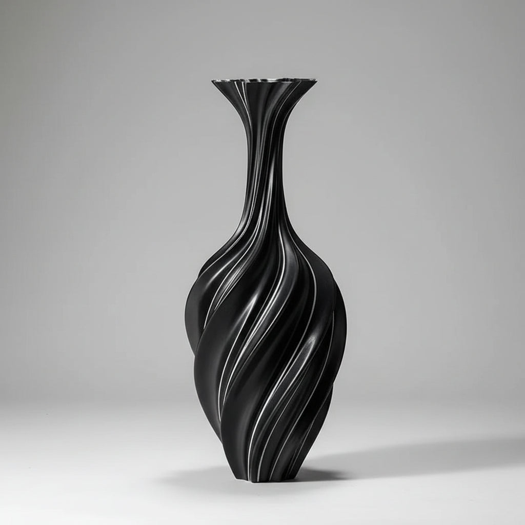 Black decorative vase