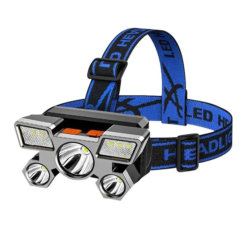 Headlamp with multiple lights on a white background