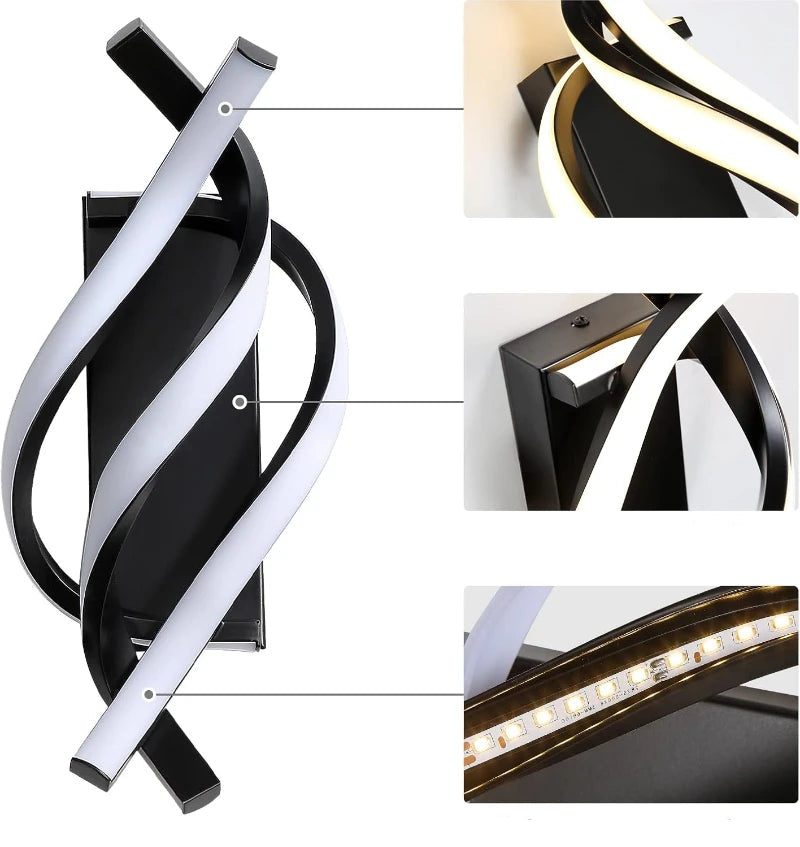 Wall-mounted light fixture with acrylic lampshade, painted lamp body, and high-quality LED chips.