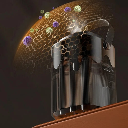 Humidifier with silver ion antibacterial material on a dark background