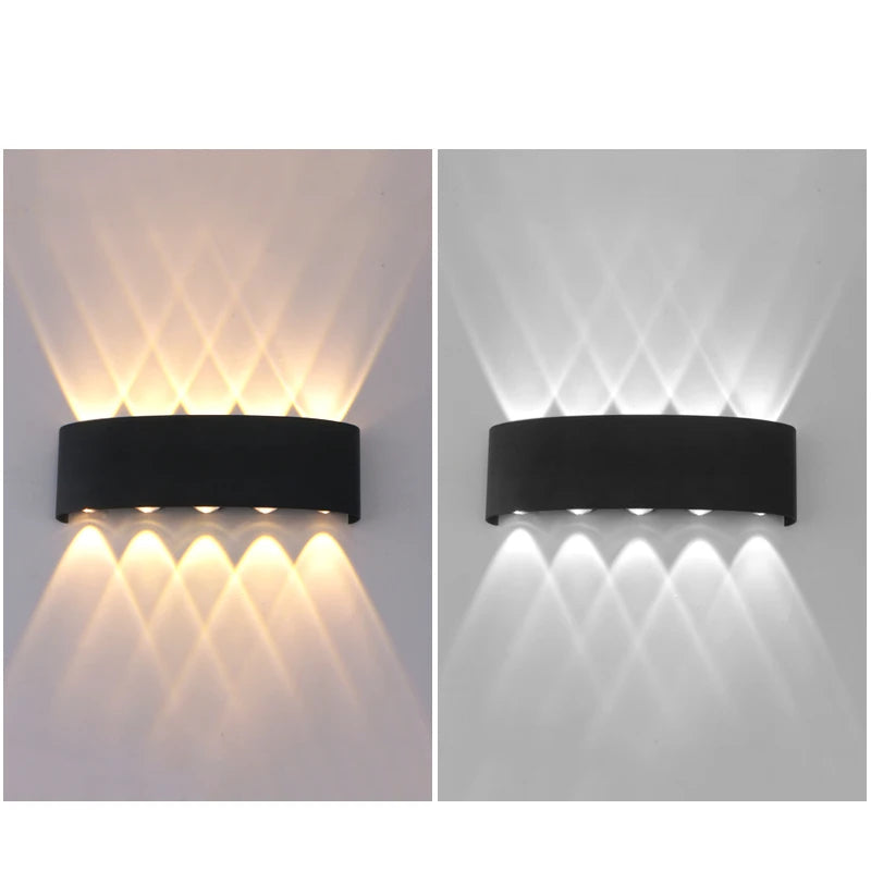 LED up down wall sconce in living room – warm white indoor wall light modern style