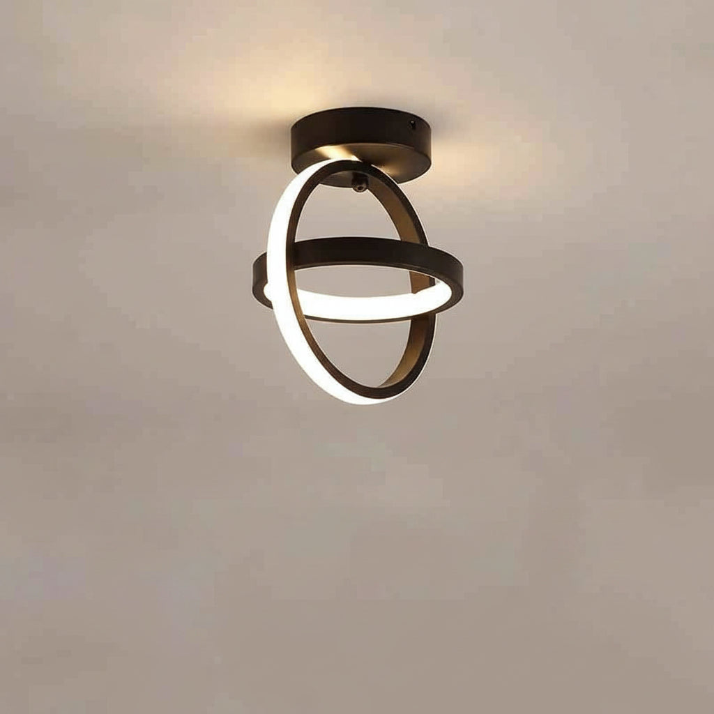 Ceiling light fixture with dimensions on a gray background