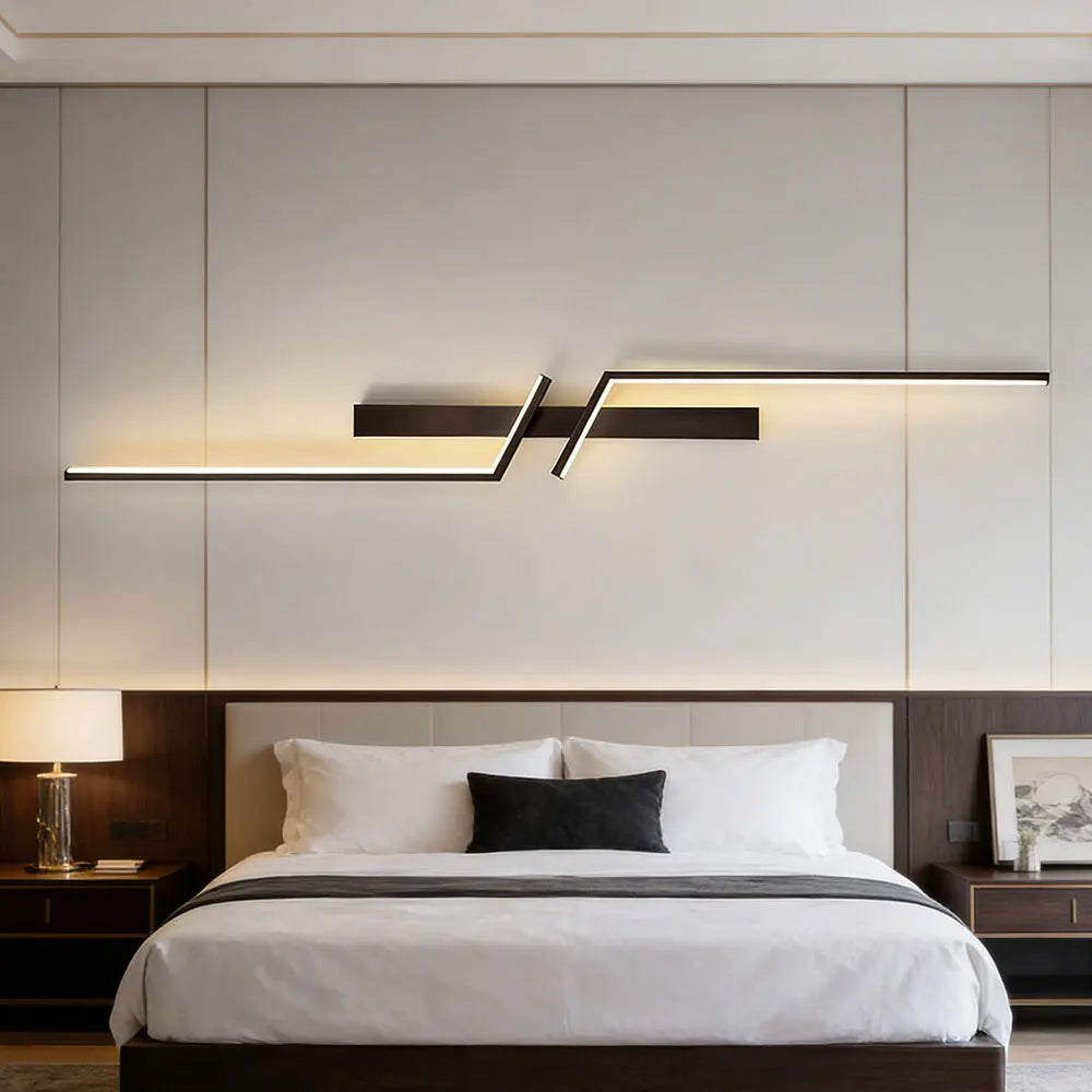 Modern LED wall lamp – geometric linear sconce light for living room