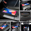 Collage of a smartphone mounted on a car dashboard with various angles shown.