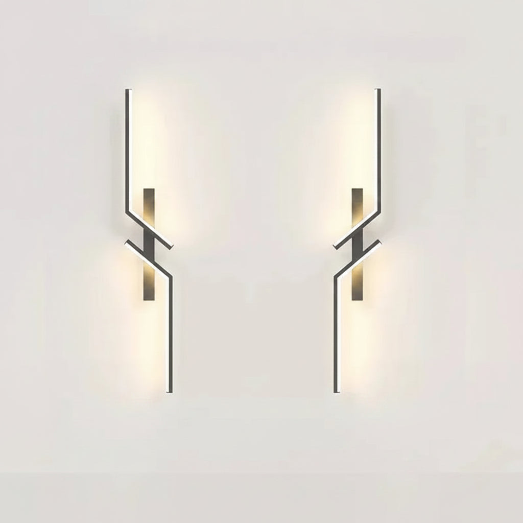 Black wall sconce with dimensions and specifications on a light gray background