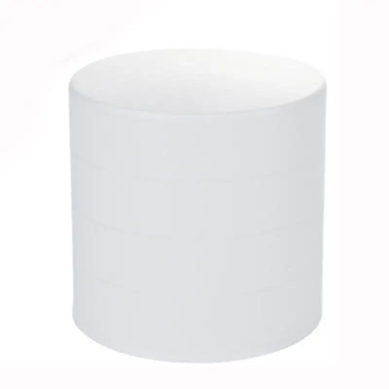White cylindrical object on a white background