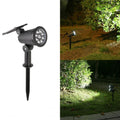 9 LED spotlight with dimensions and installation on grass