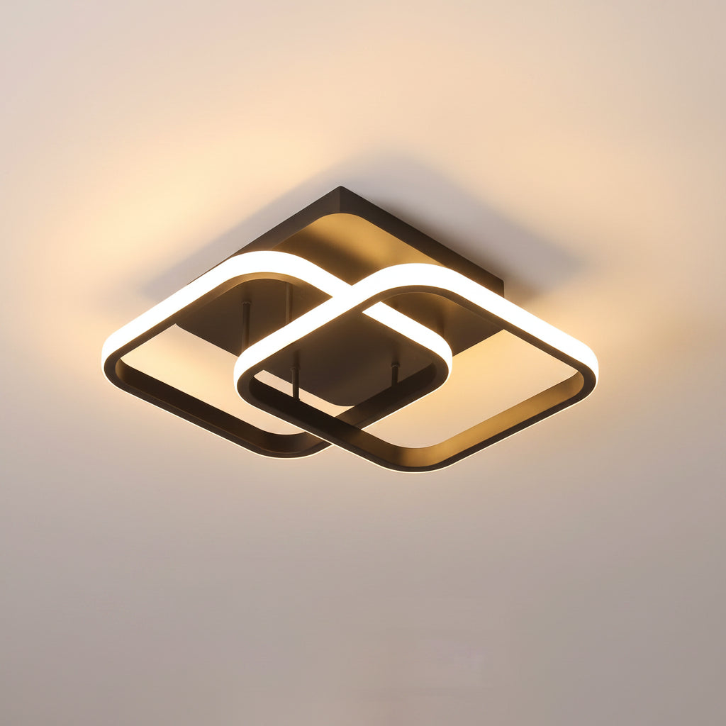 Ceiling light fixture with dimensions labeled on a beige background