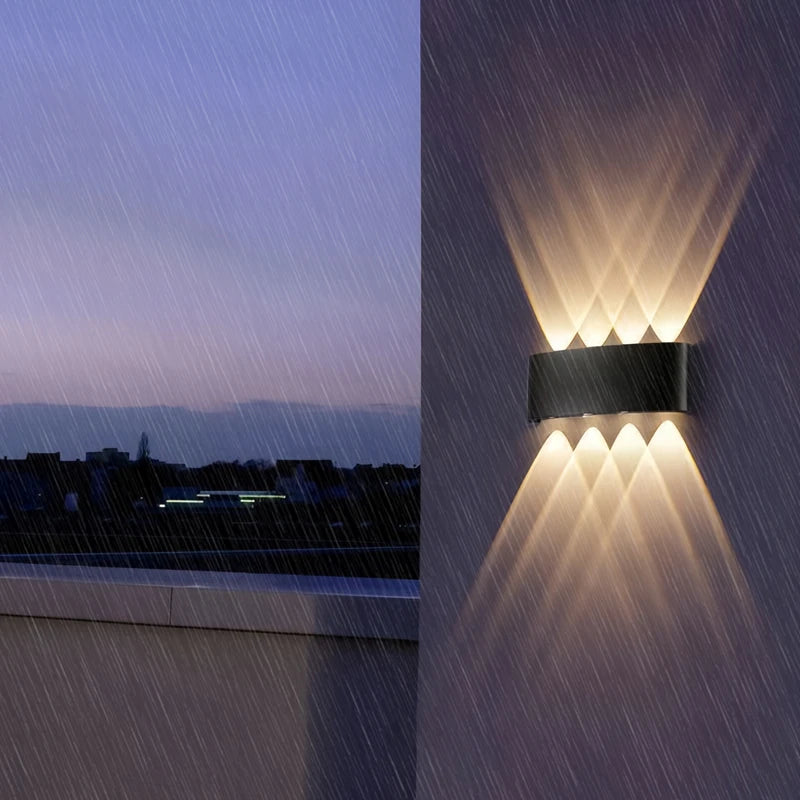 LED up down wall sconce in living room – warm white indoor wall light modern style