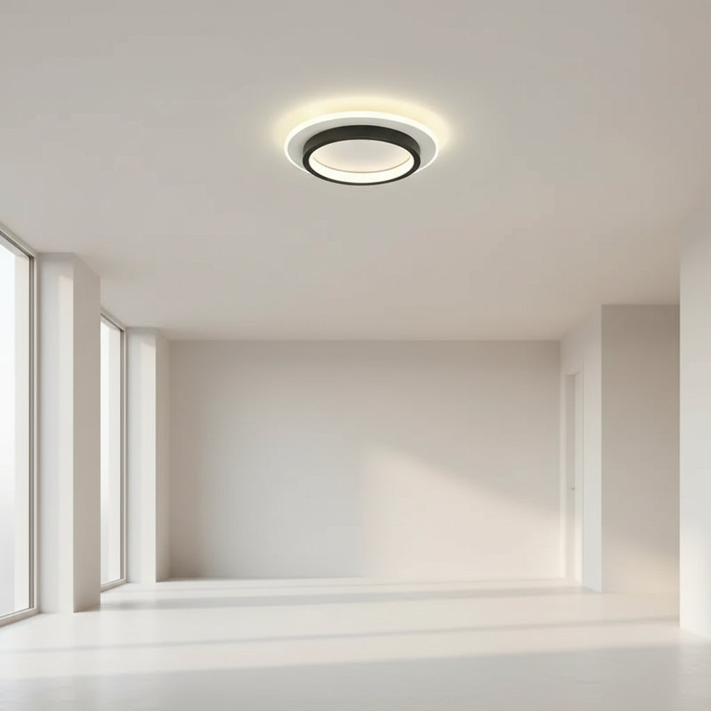 Ceiling lamp with specifications on a gray background