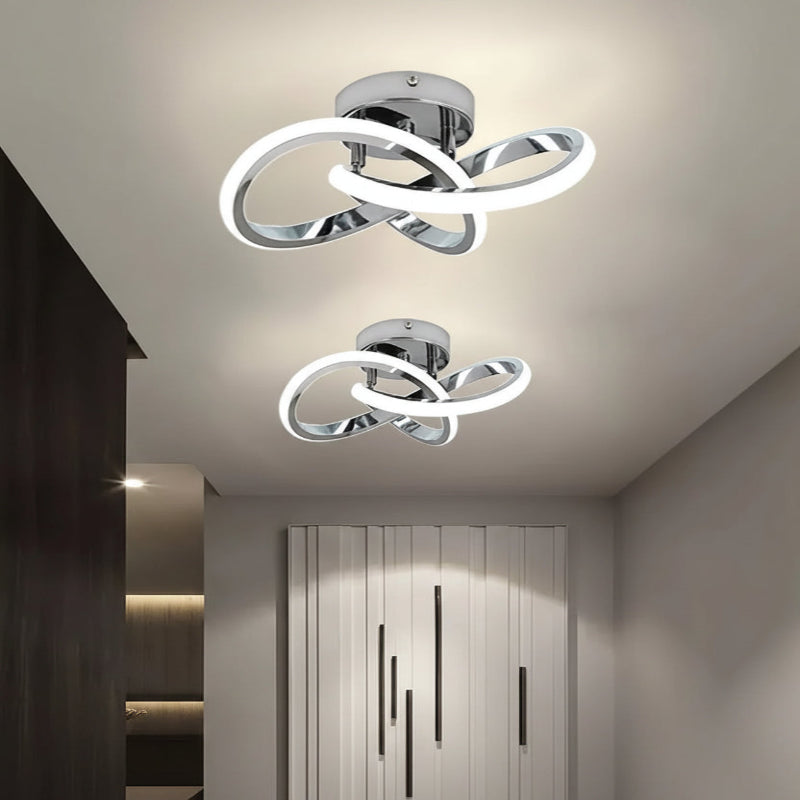 Modern ceiling lights with Darvyn branding in a room setting.