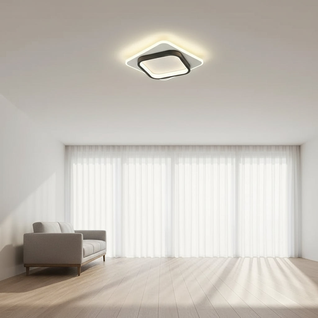 Ceiling lamp with dimensions and specifications on a gray background