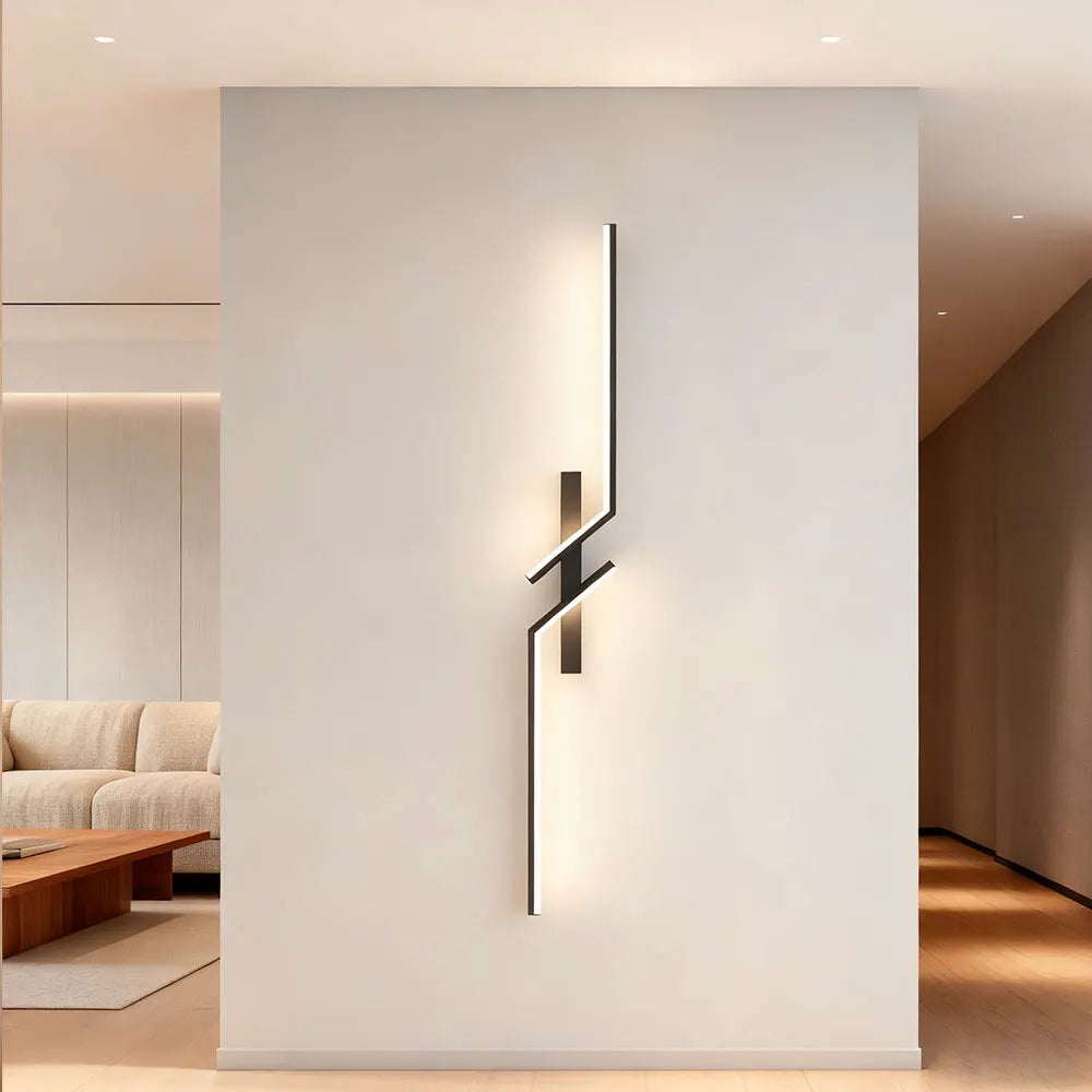 Modern wall-mounted light fixture in a living room setting