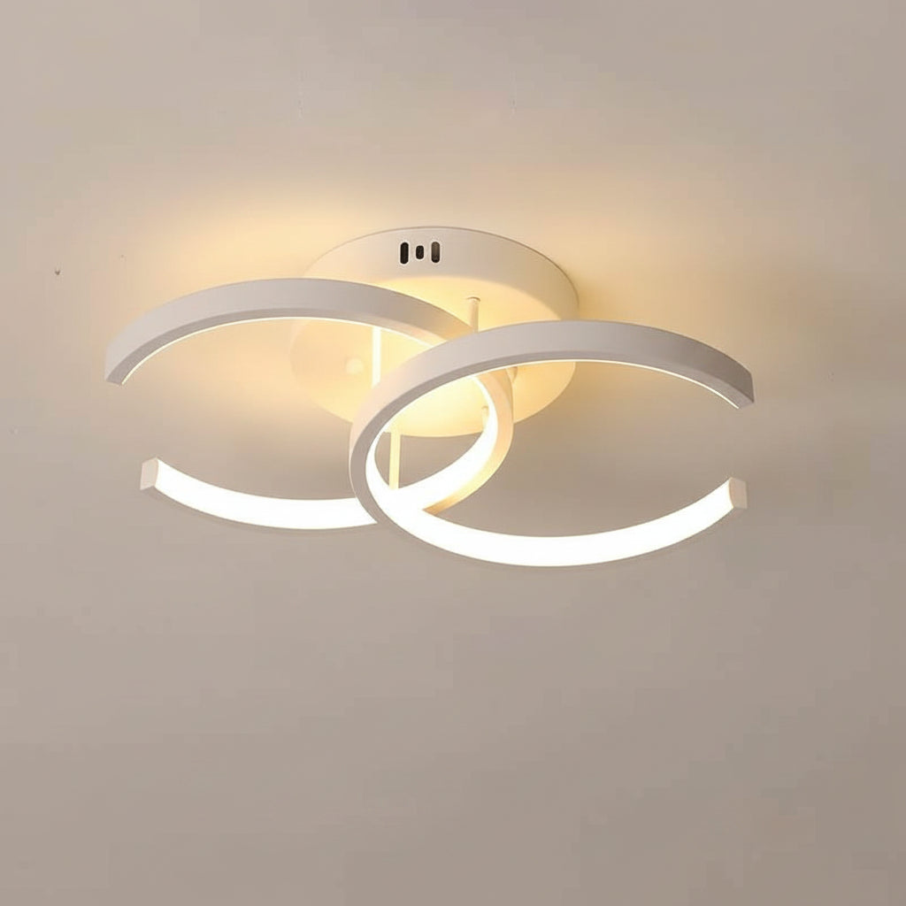 Ceiling light fixture with dimensions on a plain background