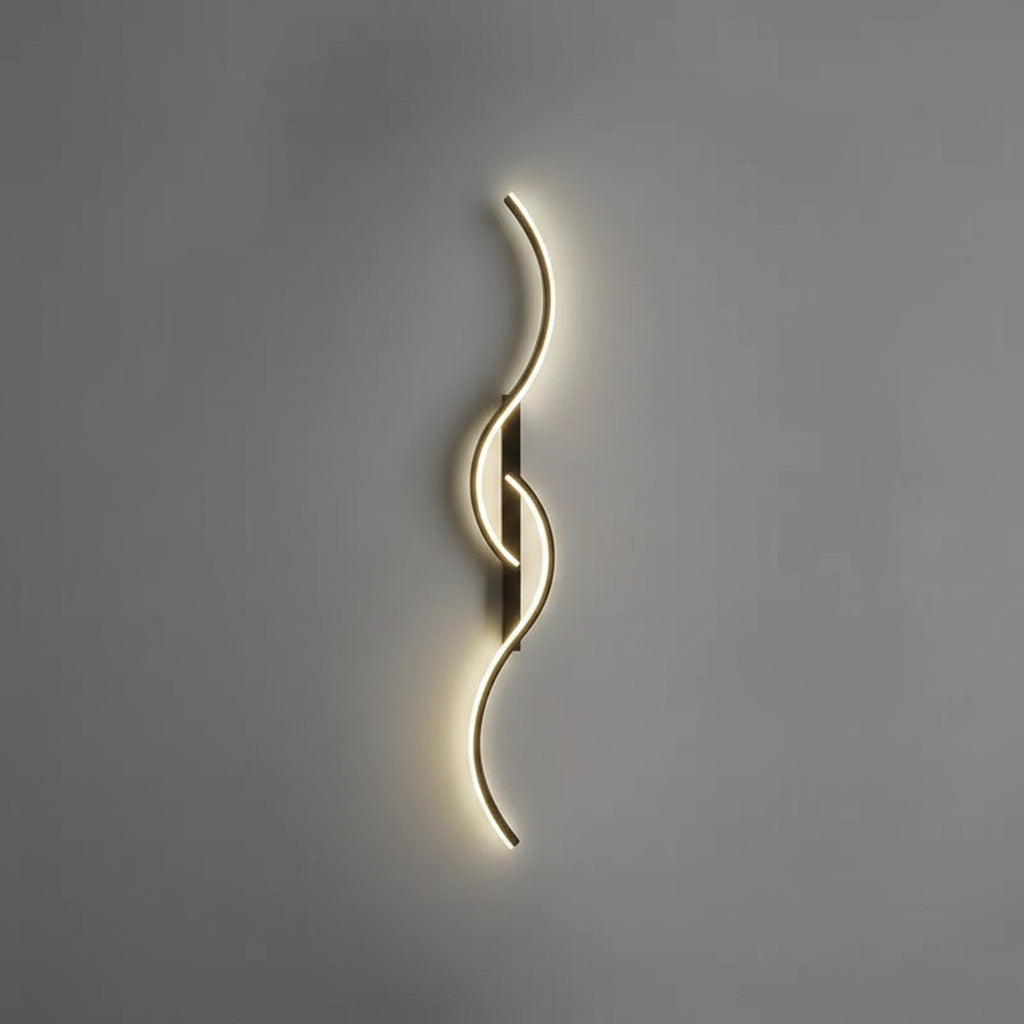 Wall-mounted light fixture with dimensions and specifications on a gray background