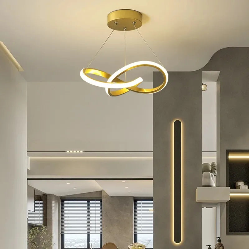 Modern pendant light fixture in a stylish interior setting