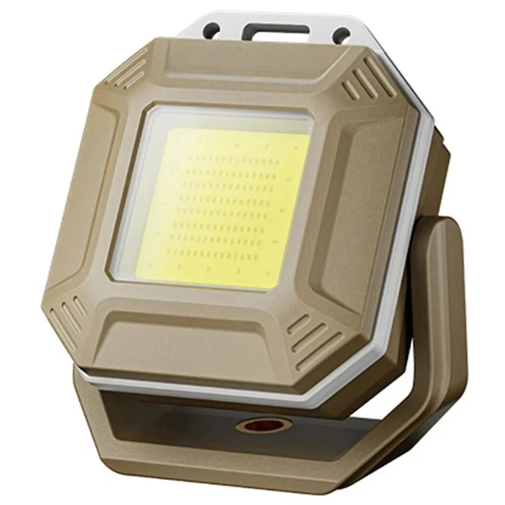 Hexagonal outdoor light fixture on a white background