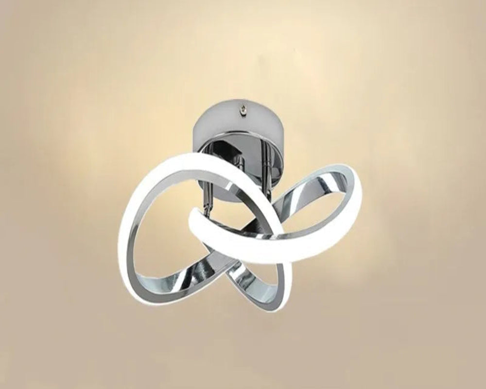 Ceiling light fixture with dimensions and product details on a beige background