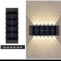Solar outdoor wall light warm white 12LED – IP65 waterproof, up and down luminous effect