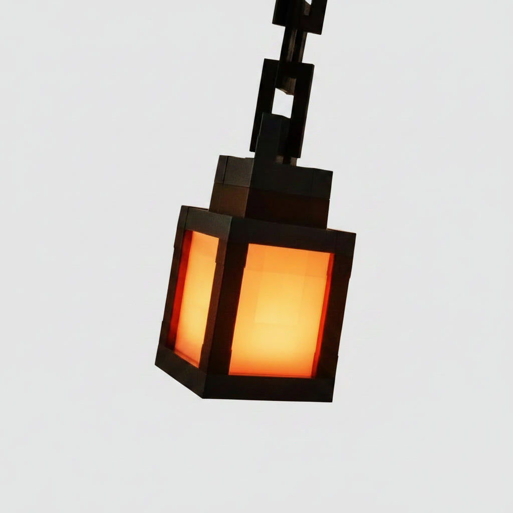 Pixel LED lantern black frame ABS – USB rechargeable portable tabletop lamp CE RoHS certified