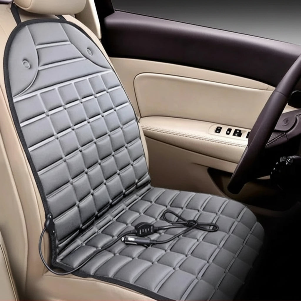 Car seat cover with heating function on a car seat