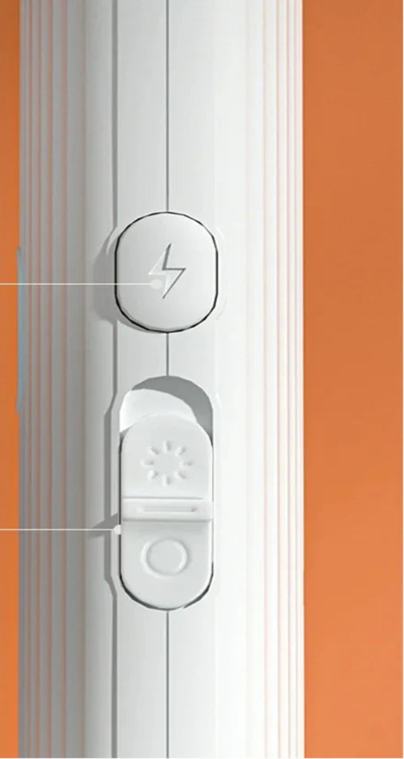 Mosquito killer device with features highlighted on an orange background