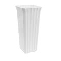 White fluted rectangular planter