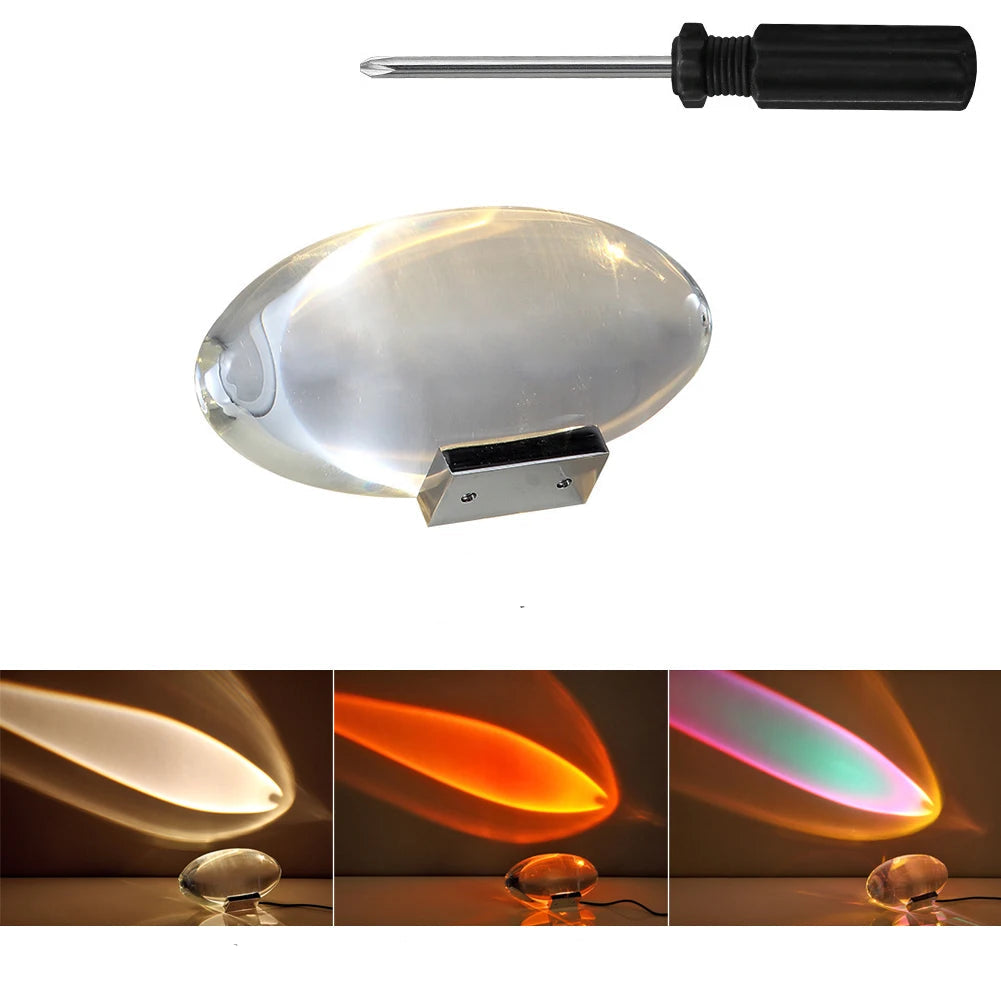 Crystal Eye of the Sky LED table lamp – egg-shaped USB night light with colour films