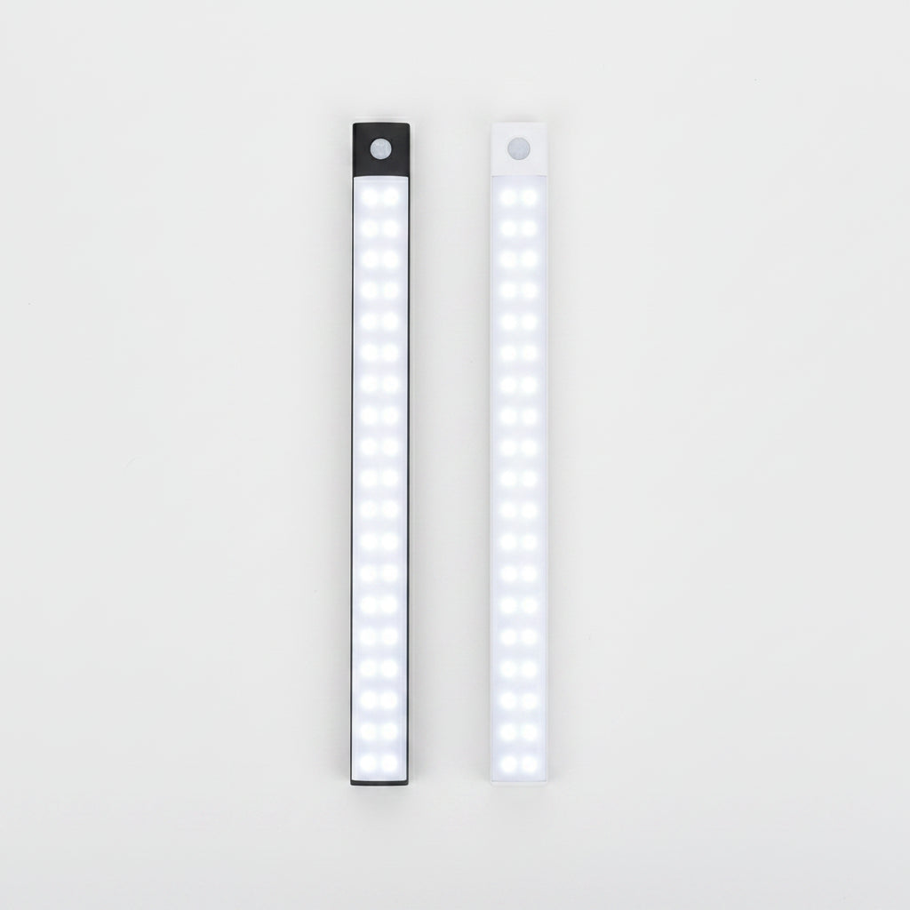 Induction lamp with three light color options and a key switch on a white background.