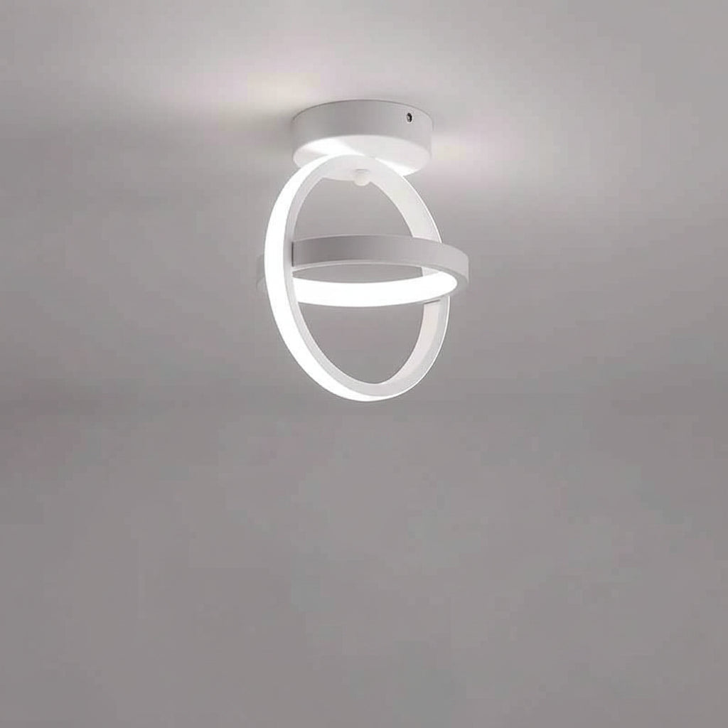 Ceiling light fixture with dimensions on a gray background