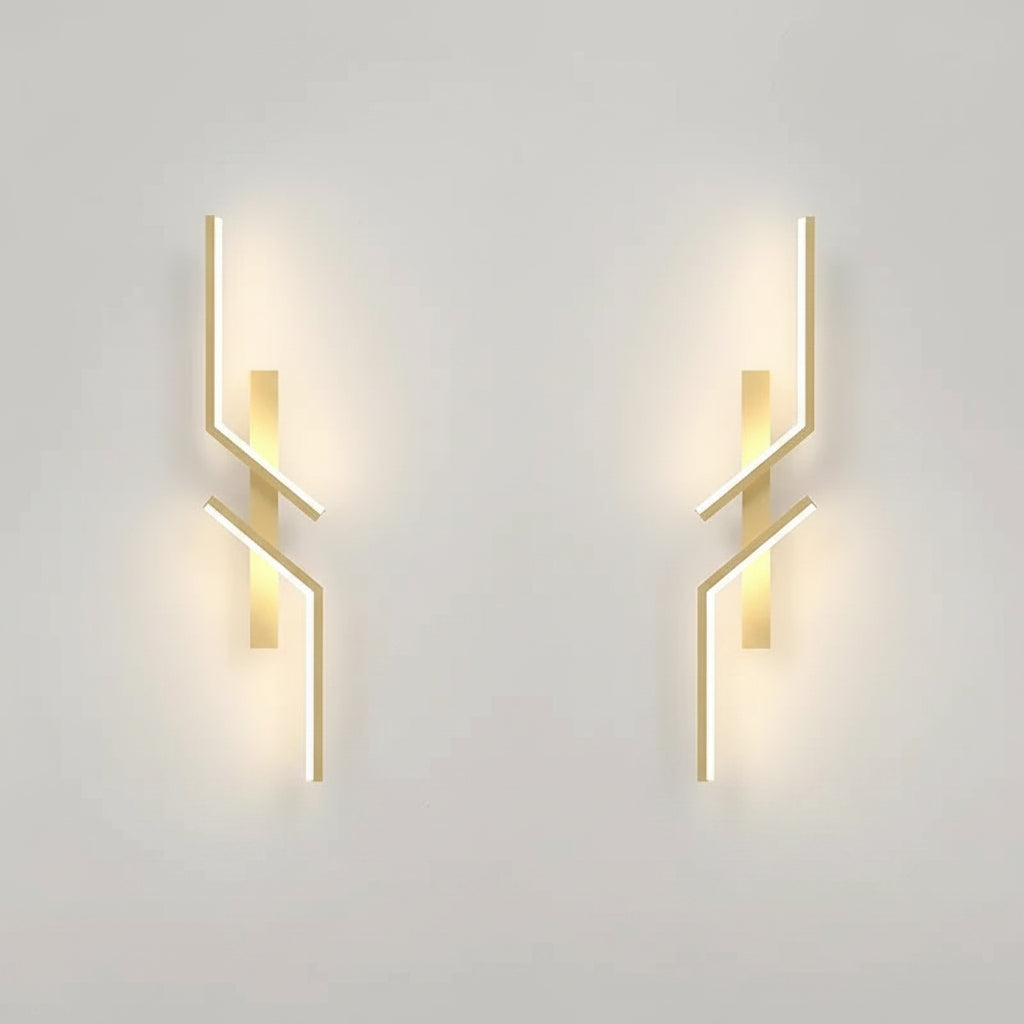 Gold wall sconce with dimensions and specifications on a white background
