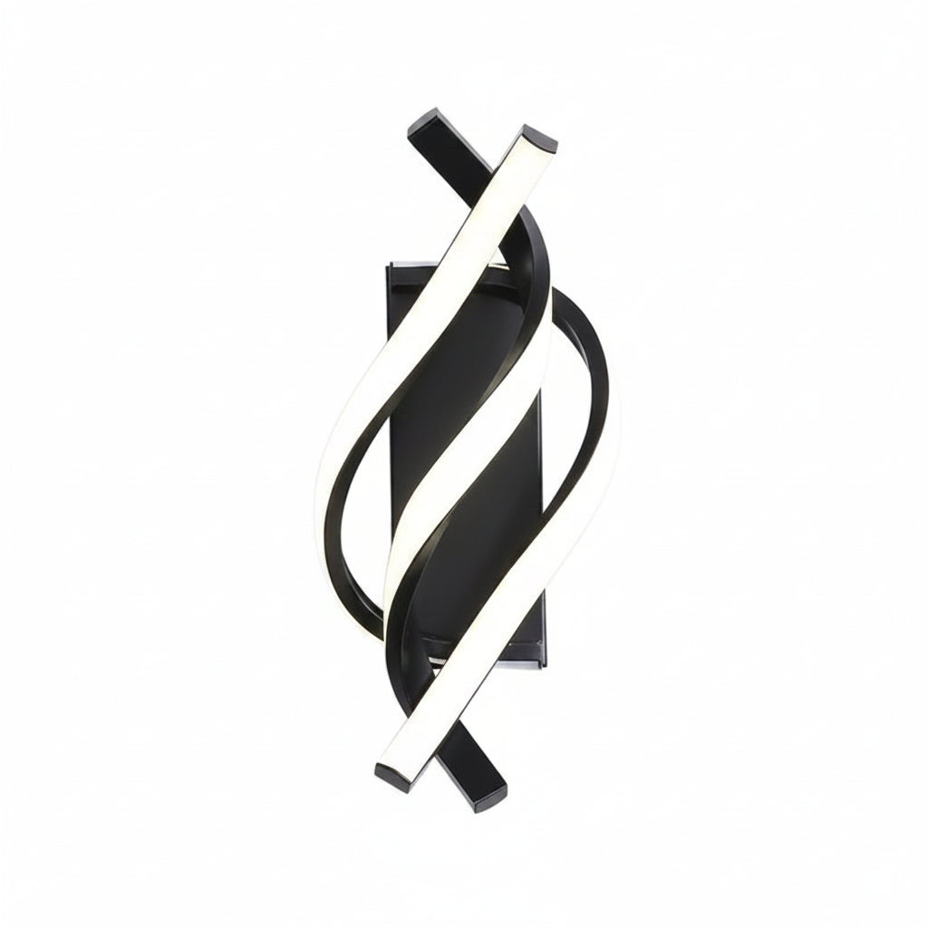 Black and white wall sconce with dimensions indicated on a white background
