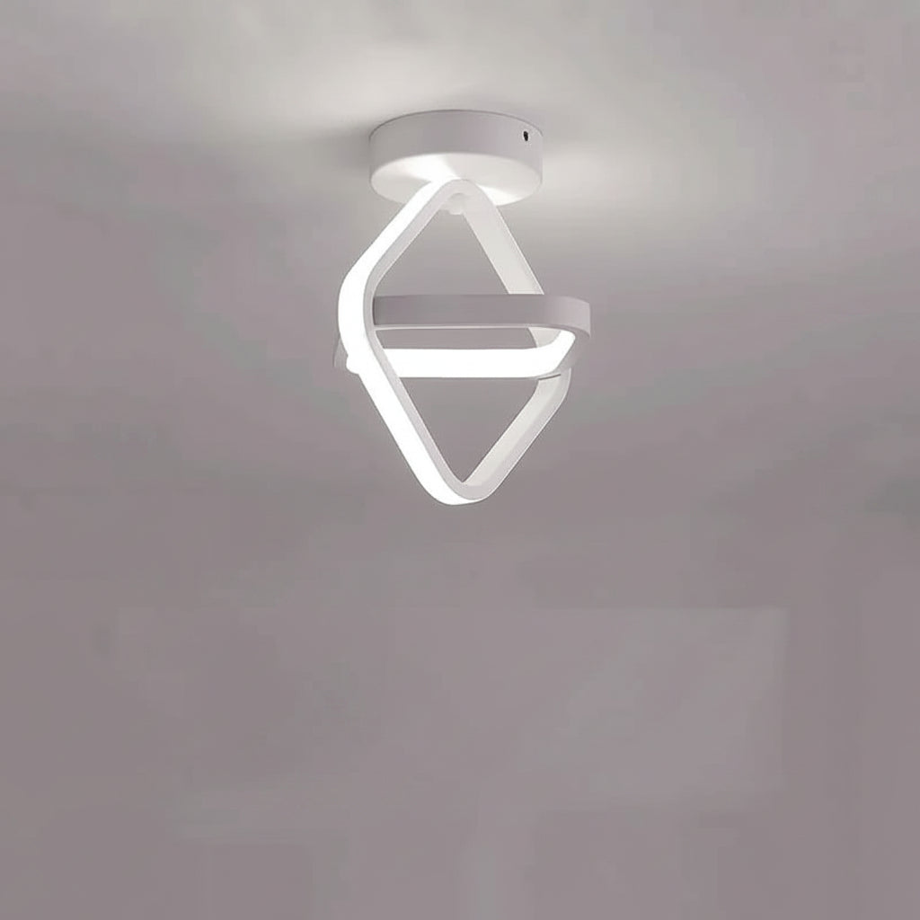 Ceiling light fixture with dimensions on a gray background